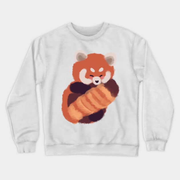 Cute red panda sleeping Crewneck Sweatshirt by Mayarart